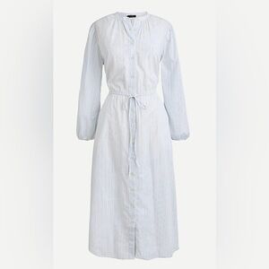 J.Crew Tie-waist cotton voile midi dress in deck stripe